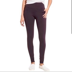 Athleta Metro High Waisted Plum Leggings/Yoga Pants Large NWT
